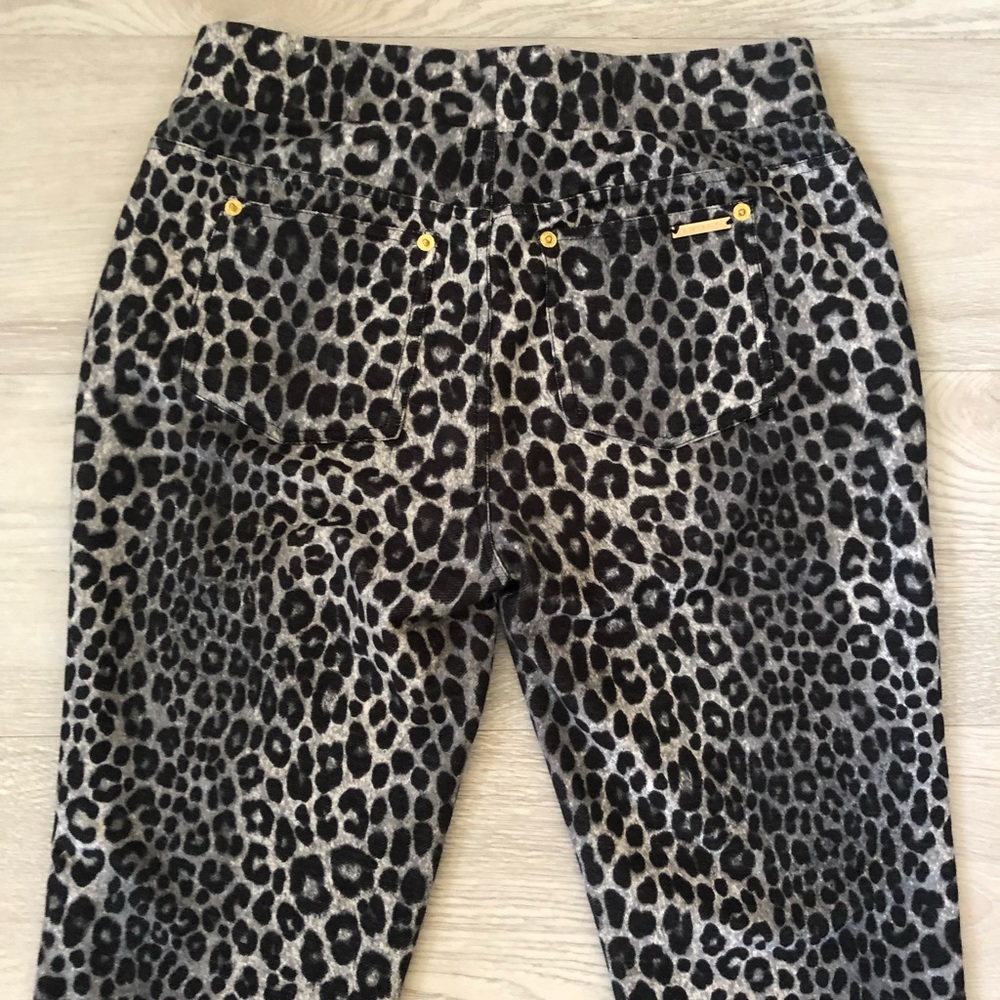 Michael Kors Leopard Print Stretch Skinny Leggings Pull-on Pants - Picture 7 of 16